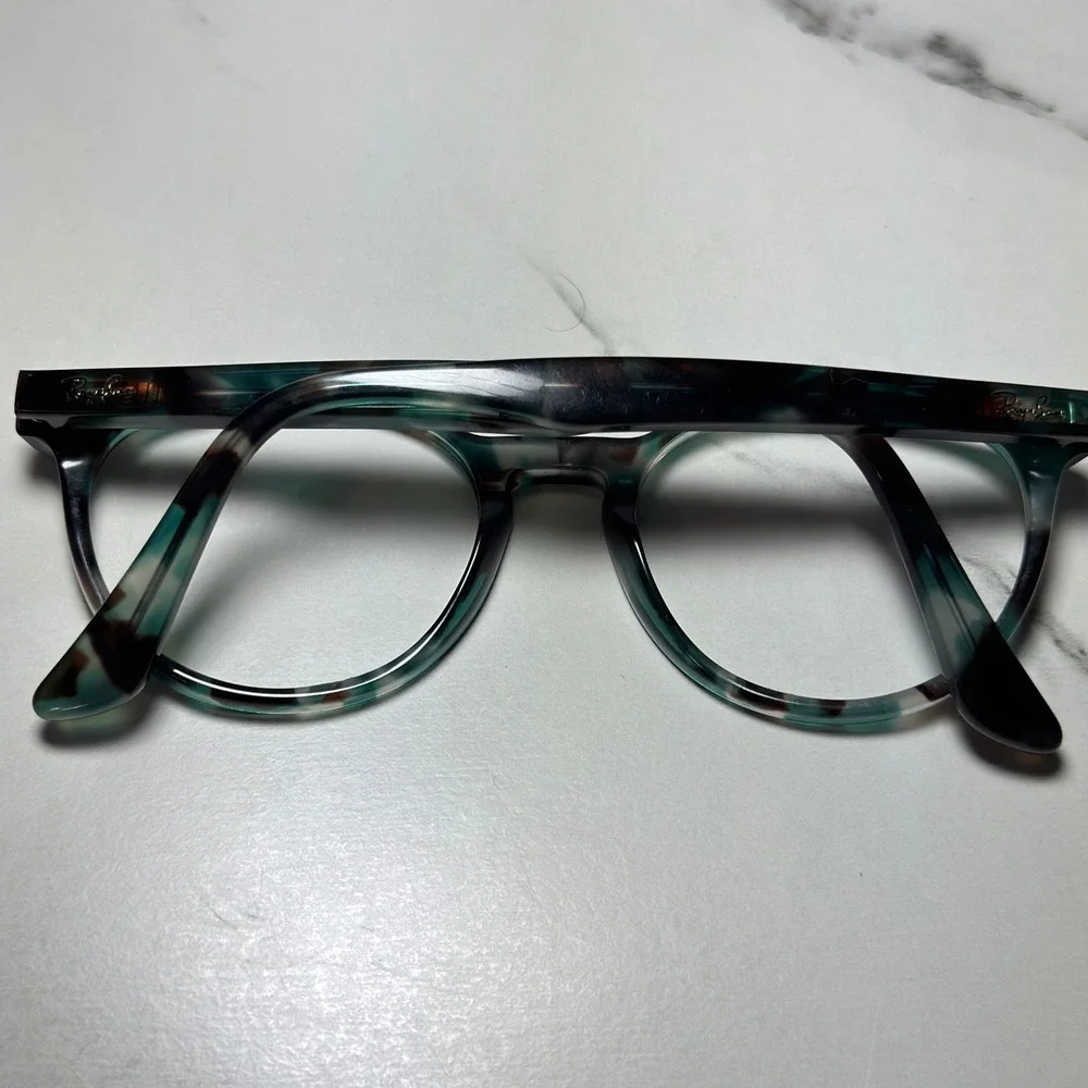 Ray-Ban RB 5380 5949 Green Tortoise Round Eyeglasses Frames 50-19-145